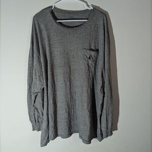 Polo Ralph Lauren Heathered Grey Pocket Tee Pony Logo Long Sleeve Shirt Men's 3X